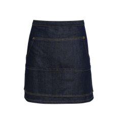   Uniszex, női, férfi kötény, szakács, pincér Premier PR125 Jeans Stitch Denim Waist Apron -Egy méret, Indigo Denim