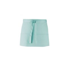   Uniszex, női, férfi kötény, szakács, pincér Premier PR155 Colours Collection’ Three pocket Apron -Egy méret, Aqua