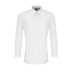   Férfi ing Premier PR204 Men’S Long Sleeve Fitted poplin Shirt -L, White