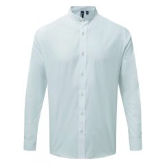 Uniszex ing Premier PR258 Banded Collar Grandad Long Sleeve Shirt -2XL, White