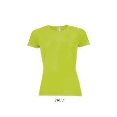 Női póló SOL S SO01159 Sol S Sporty Women - Raglan-Sleeved T-Shirt -S, Neon Green