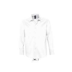 Férfi ing SOL S SO17000 Sol S Brighton - Long Sleeve Stretch Men S Shirt -3XL, White