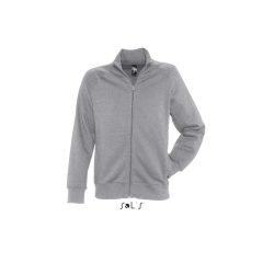 Férfi pulóver SOL S SO47200 Sol S Sundae - Men’S Zipped Jacket -L, Deep Grey Melange