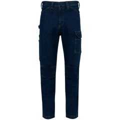 Férfi nadrág Designed To Work WK705 Men S Multipocket Denim Trousers -40, Blue Rinse