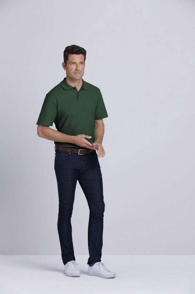 Férfi galléros póló Gildan GI64800 Softstyle Adult Double piqué polo -S, Bright Salmon