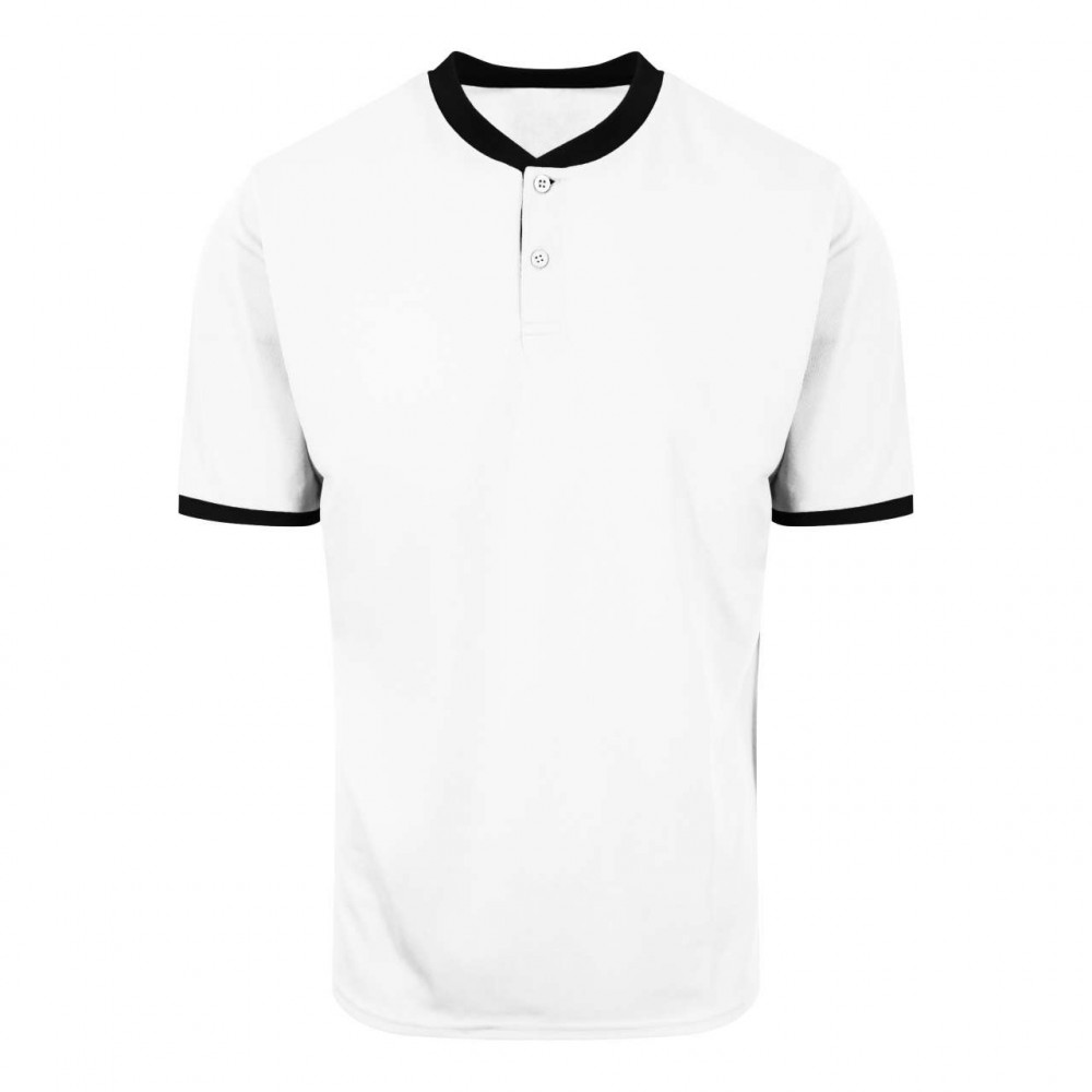 Férfi Just Cool JC044 Cool Stand Collar Sports polo -S, Jet Black/Arctic White