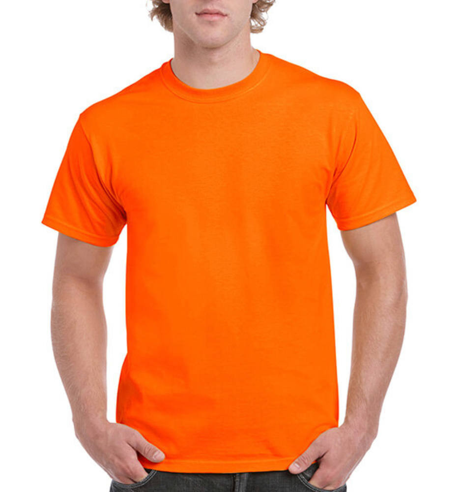 Uniszex póló Rövid ujjú Gildan Ultra Cotton Adult T-Shirt - S, Safety narancssárga