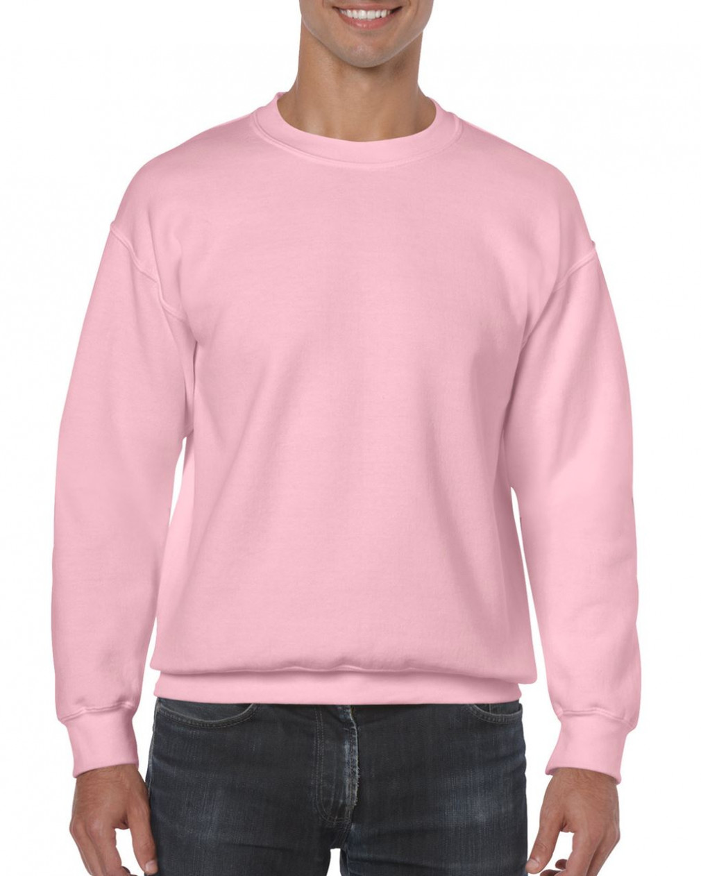 Uniszex pulóver Gildan GI18000 Heavy Blend Adult Crewneck Sweatshirt -M, Light Pink