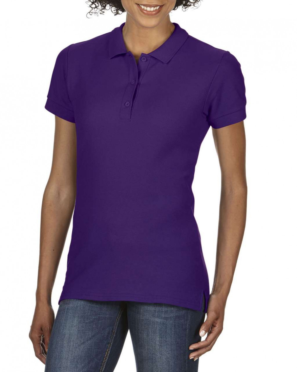 Női galléros póló Gildan GIL85800 premium Cotton Ladies&#039; Double piqué polo -M, Purple