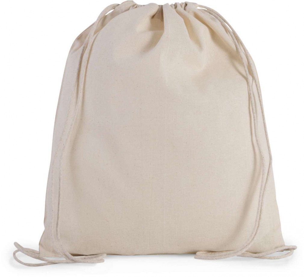Uniszex táska Kimood KI0147 Organic Cotton Small Drawstring Bag -Egy méret, Natural