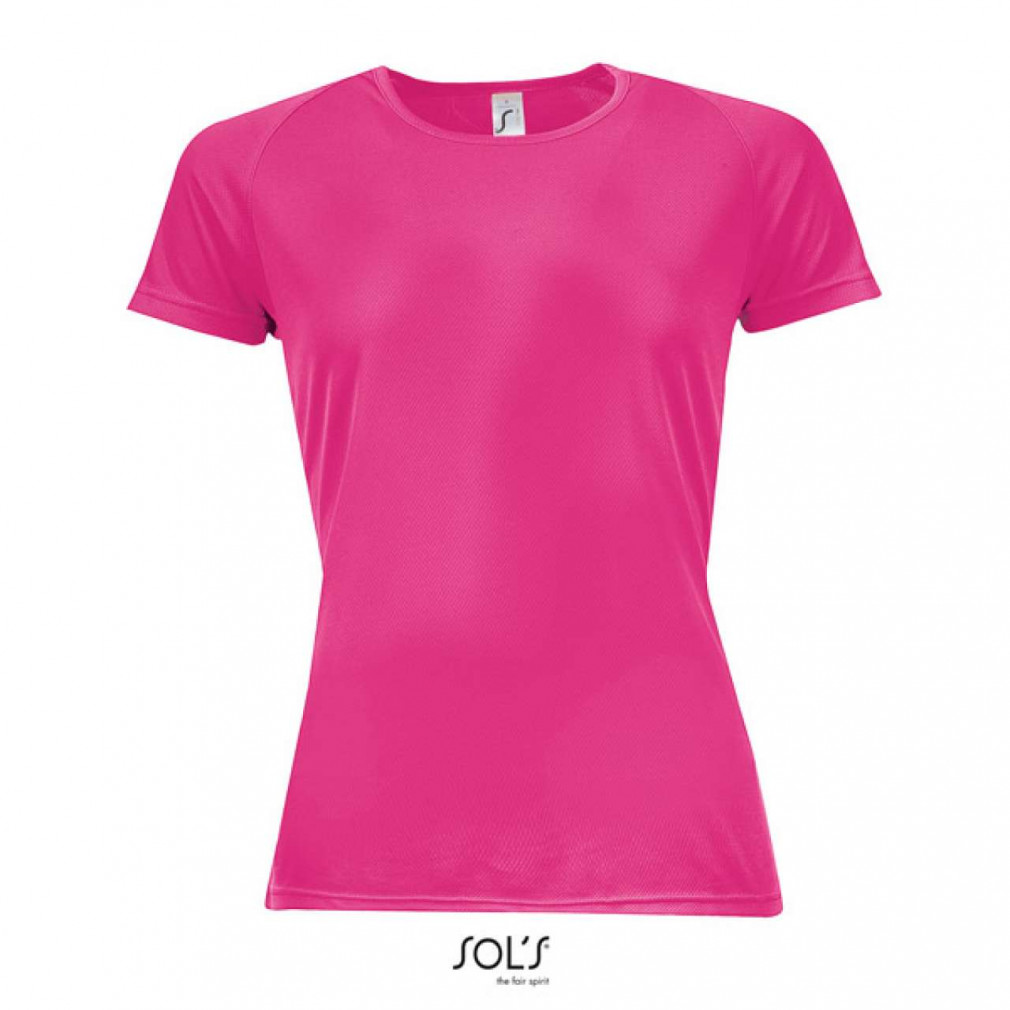 Női póló SOL&#039;S SO01159 Sol&#039;S Sporty Women - Raglan-Sleeved T-Shirt -S, Neon Pink 2